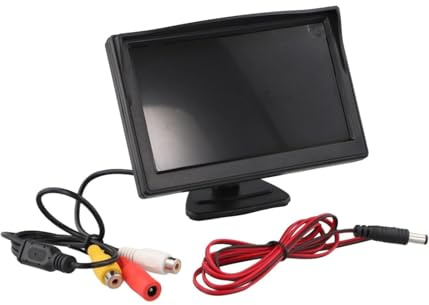 5 pollici, 1080P, monitor di retromarcia, sistema di visione della retromarcia, telecamera posteriore con display, plastica, aiuto per retromarcia, parcheggio o retromarcia, nero