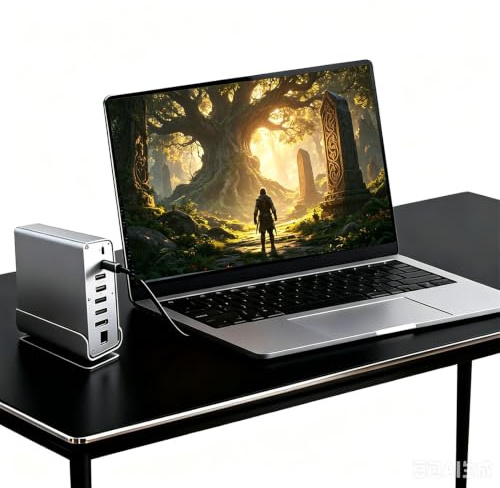 Docking Station for Acer Nitro 17 16 14 5, V 14 AI, V 15 AI, V 16 AI, V 17 AI Gaming Laptop,15-in-1 USB C with 360 ° Rotating Base, 2 * 4K HDMI and 1*DP, 10Gbps USB Port Transfer, RJ45, Audio, SD/TF
