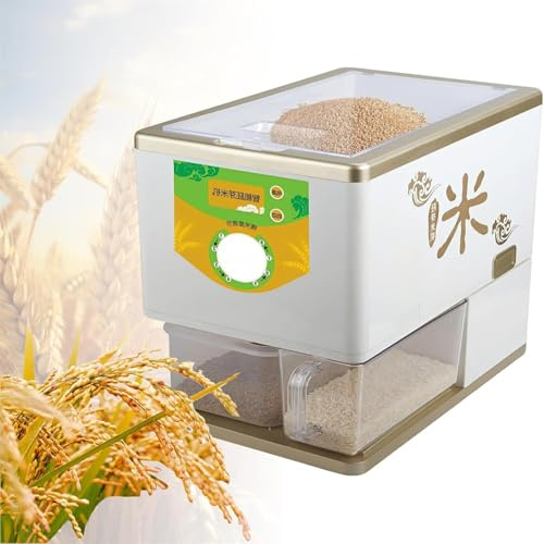 LQQYJSM Household Rice milling Machine, Automatic Rice bran Separator, Electric Huller, Adjustable Rice milling Precision, 250-500g / Min Grain Mill for Small Batch Processing for Light Brown Rice