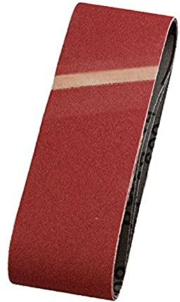 kwb Schleifbänder 60x400 mm aus Edelkorund mit Körnung 40, Spezialverleimung und flexiblem Baumwollgewebe für den groben Schliff von Holz und Metall