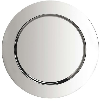 BUTLERS Deko-Teller rund 35cm aus rostfreiem Edelstahl Silber -Piatto- Moderne Tischdeko & Unterteller | ideal als Untersetzer, Weihnachten Kerzenteller, Kerzenuntersetzer oder Servierplatte