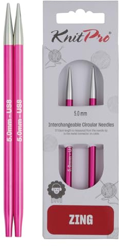 KnitPro Zing Austauschbare Rundnadeln 5 (10cm) | 5mm