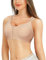Bafully Women Post-Surgical Sports Support Bra Front Closure with Adjustable Straps Wirefree Racerback (Beige, XL)