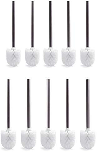 MSV Edelstahl WC-Bürste Weiß - Ersatz Toilettenbürste - Klobürste - Bürste - Ersatztoilettenbürste - Ersatzbürste - 10 Stück