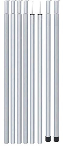Varilla para toldo, Acero portátil, Resistente a la corrosión, Plegable, Ajustable, para toldo, para Exterior, Playa de Arena, Soporte para Tienda, Accesorio para Poste, 8 Piezas(1.8M)