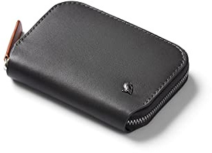 Bellroy Folio Mini, Münz-Geldbörse aus Leder - CharcoalCobalt | Kompakte Leder-Brieftasche mit integriertem Münzfach für Karten, Bargeld und Münzen