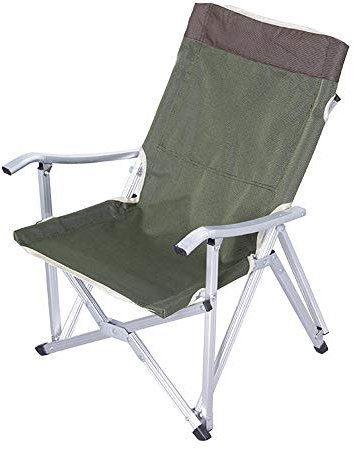 Campingstuhl Tragbarer Regiestuhl, der den atmungsaktiven Aluminium-Camping-Fischen-Gartenstuhl faltet, schnell auf- und abklappen Für Camping, Im Freien (Color : Green, Size : L)
