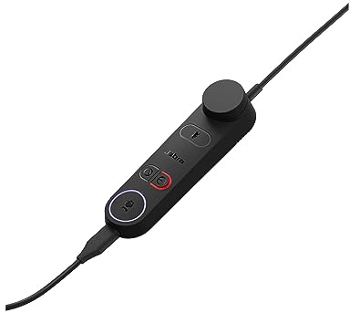 Jabra Engage 50 II Unidad de llamadas Link Call Control, cable USB-A para los auriculares Jabra Engage 50 II mono y estéreo USB-C, Certificación MS Teams, funciona con todas las plataformas, Negro