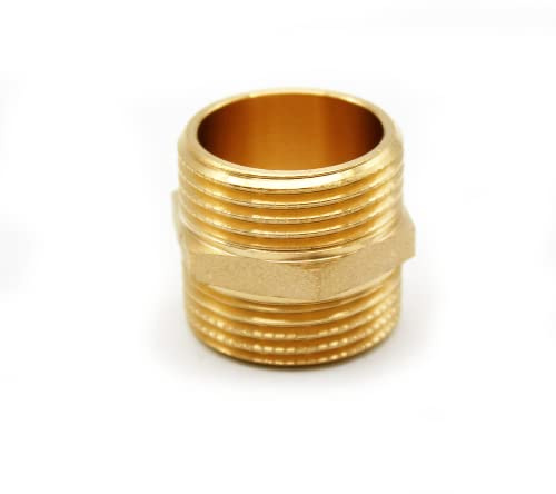 DOJA Barcelona | Machon Laton | Macho | 3/8 | PACK 4 | Reductor Tuberia | Machon Roscado para Aire, Agua, Gas, Combustible, Aceite | Machon Reducido de Agua para Grifo para Asegurar Circulación Tubo
