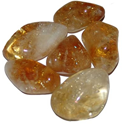Citrin 50 g (Amethyst gebrannt) Trommelsteine Handschmeichler Wassersteine ca. 25-30 mm