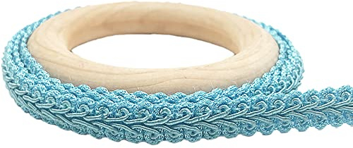 3m Spitze-Borten,Spitzenbordüre Spitzenband,Zierbandspitze aus Baumwolle,Tausendfüßler-Spitze,Farbe Beleuchtungszubehör für Heimtextilien,für Party Basteln Geschenkband,Kostüm oder Schmuck,Himmelblau