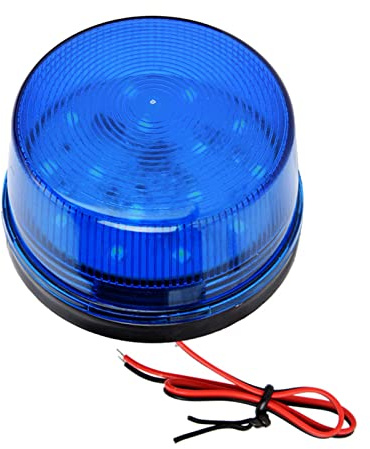 Lampe Clignotante LED, Lampe D'avertissement Stroboscopique, 12V Etanche à L'eau Feu de Détresse Lampe D'alarme de Sécurité Lampe de Signalisation pour Cônes Routiers(Sans Son)