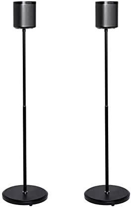 SOYDAN Höhenverstellbarer Lautsprecherständer Schwarz Surround Stand Höhenverstellbarer 70-120 cm Für Satelliten-Lautsprecher Und Kleine Bücherregal-Lautsprecher