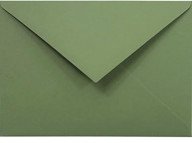 Netuno 500 Briefhüllen Grün DIN C6 11,4x16,2 cm natürlich und festlich | 120g Materica Verdigris · stilvolle grüne Briefhüllen Naturpapier für Weihnachten, Advent, Einladungen & Herbst