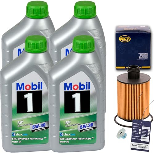 Ölfilter + Mobil 1 5W30 Öl | SH4066P (OX559D)+1213800200+MN1801+Mobil 1 passend für Astra J Combo Corsa D Meriva B