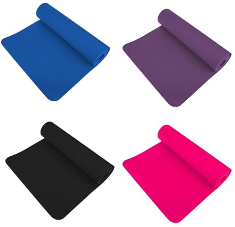 Susy Shop Tappetino Yoga Morbido Alto Spessore Antiscivolo Per Palestra Fitness Aerobica Pilates Ginnastica E Yoga (183x80x1 Cm.)