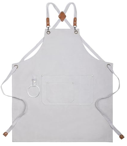 Watwass Schürze Mann Hochwertig Werkzeugschürze Garten Küche Restaurant Uniformen Schürzen Damen mit Tasche