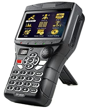 Medidor de señal satelital digital, VF 9930 DVB-S2/T2 MPEG4 DVB H.265 Buscador De TV Por Satélite Receptores De Tv HD Medidor De Receptor De Satélite Prueba De Señal LCD De 4,3 Pulgadas para ajustar l