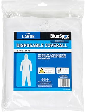 Blue Spot Tools 19772 - Tuta usa e getta grande (adatta per persone fino a 178 cm di altezza)