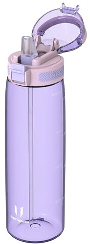 Super Sparrow Botella Deportiva - TouchSip Botella Agua - 1L - Tritan Botellas con Pajita, Sin BPA