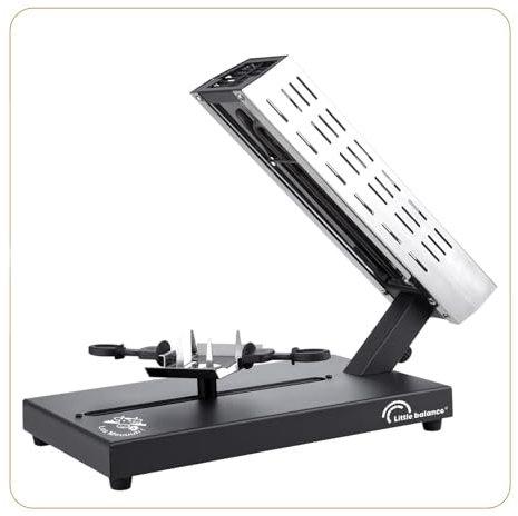 LITTLE BALANCE 8761 Savoyarde 1/4 meule Meuuuh…!, Raclette traditionnelle quart de meule, 4 personnes, Porte fromage coulissant, Sans PFAS, Antiadhésif, 600 W, Inox/Noir