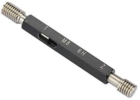 LUCKDANO Medidor de Tapón de Rosca, Herramienta Manual de Medición de Vástago Cónico Nueva y de Fácil de Operar y Mantener, Calibre de Tapón Roscado de Acero M1*0,25, M20*2,5