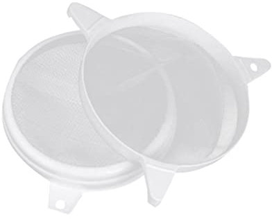 Passoire à Miel à Double Tamis en Plastique Blanc pour Apiculture
