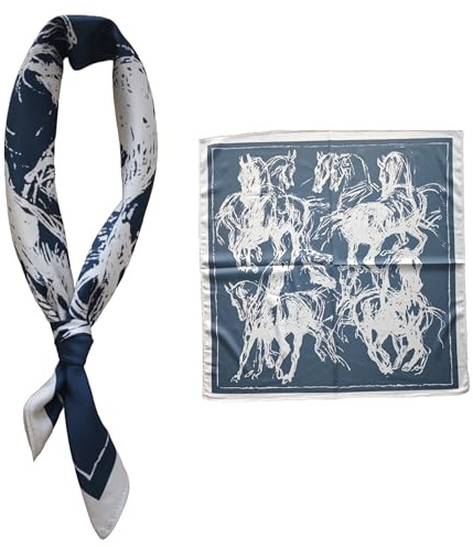 GIMIRO Männer simulierte Seidenschal 53x53cm Vintage Schal kleiner quadratischer Britischer Stil Cashew Blume Schal