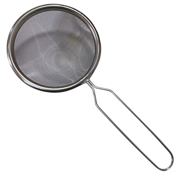 Huxibai Tamis à mailles fines - Passoire de cuisine 12 cm - Filtre à farine, écumoire en acier inoxydable pour maison et restaurant, passe au lave-vaisselle