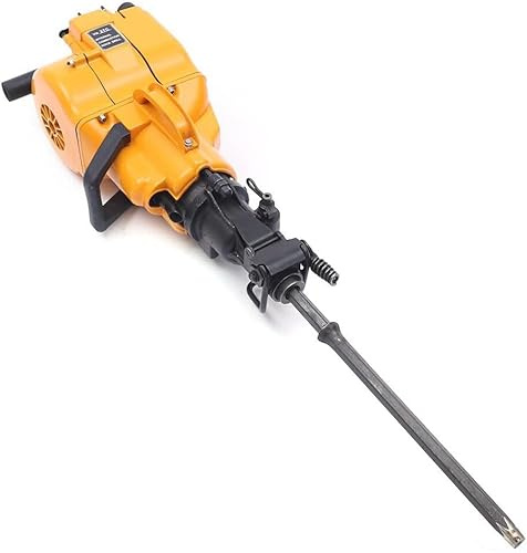 Yn27c Rock Drill - 2-Stroke Gasoline Rock Breaker Hammer, Handheld Demolition Drill, Single-Cylinder Air-Cooled, Max 19.69ft Depth - for Concrete, Stone, Rock Drilling