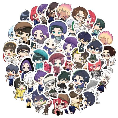 BlueLocks Stickers, 55 BlueLocks Figure Vinyl Waterproof DIY Sticker Decals for Party, Water Bottle Scrapbook Laptop Skateboard Computer for Teens Fans