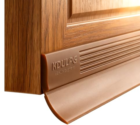 Upgraded Silicone Draught Excluder for Doors – Self-Adhesive Door Seal Strip, Soundproof, Waterproof & Weatherproof Gap Stopper, Energy-Saving Draft Blocker for Home, Bathroom & Patio (coffee color)