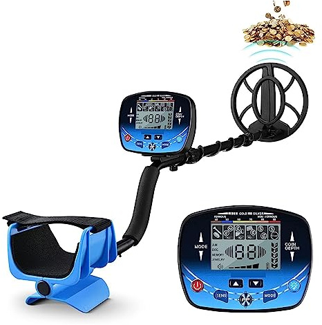 Metal Detector, Metal Detector Underground Professional Depth Search Finder Gold Detector Treasure Detecting Pinpointer Waterproof Coil,for Outdoor Adventure(A whole detector)