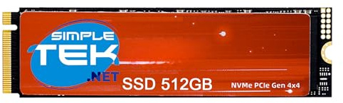 SIMPLETEK - Disco de Estado Sólido SSD 512GB M.2 NVMe PCIe Gen 4x4 2280 - Rendimiento extremo para Gaming Compatible con PlayStation 5
