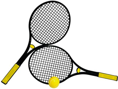 Tennisracketar med mjuk boll tillverkad i Italien 2-pack 56 cm plastracketar med boll strandracketar med boll padel strand tennis pool party racketar strand par racketar