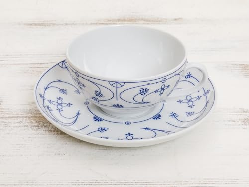 CUP+MUG Indisch Blau Dekor Porzellan Teetasse