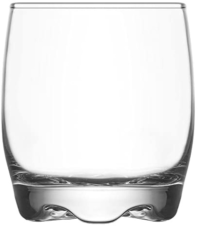Lav 6 pièces Adora Whisky Verres Set - Couleur Liqueur Rocks Old Fashioned Gobelets - Poivron Base - 290ml - Multi