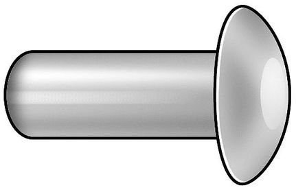 Semi-Tubular Rivet, 1/4x5/8 in, PK50