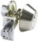 Amig - Cerrojo de Roseta con Llave Exterior y Condena Interior Mod. 1550 - ø 65 mm - Espesor Máximo Puerta: 45 mm - Pasador de Seguridad Antisierra - Acero Cromado Mate