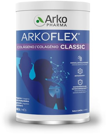 ARKOPHARMA Arkoflex Colágeno Classic 360 g Huesos y Articulaciones, Limón | Con ácido hialurónico, magnesio y vitamina C. Huesos y articulaciones. Apoyo sistema inmunitario.