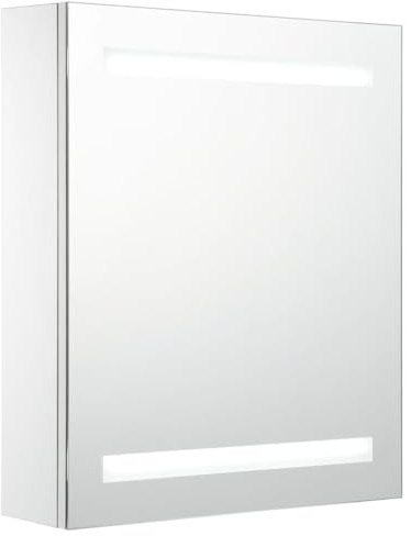 vidaXL LED Bad Spiegelschrank Spiegel Badspiegel Hängeschrank Badschrank Badezimmerschrank Badezimmerspiegel Hängespiegel 50x13,5x60cm