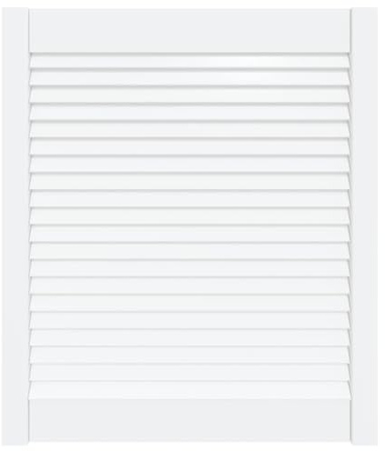 vidaXL Skåplucka lamelldesign vit 69x59,4 cm massiv furu