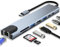 HUB USB C, Adaptador USB C 8 en 1 con HDMI 4K, PD de 100 W, Puerto USB C, USB 3.0, Ethernet RJ45, SD/TF, Estación de Acoplamiento Compatible con Portátiles MacBook Pro/Air y Otros Dispositivos Tipo C