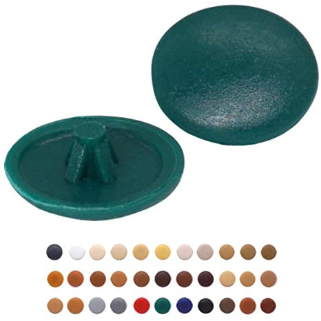 Confezione da 50 tappi per coperchio a vite Pozi diametro 12 mm, testa Pozidriv clip su coperture in plastica, tappo decorativo per mobili (50, verde S27)