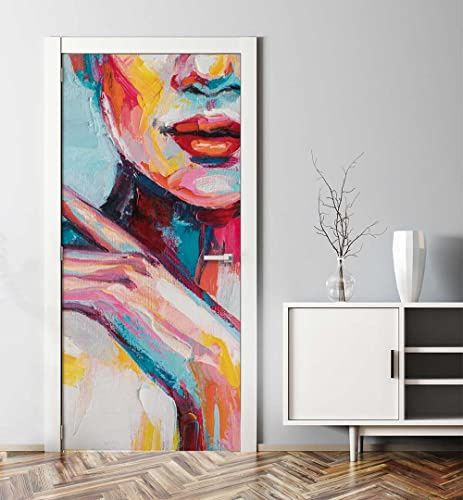 MyMaxxi Türtapete selbstklebend - Einteilige Türfolie 90x200 cm - Motiv: Frauen Gemälde Türklebefolie zum verschönern & bekleben der Tür - Türaufkleber aus Klebefolie