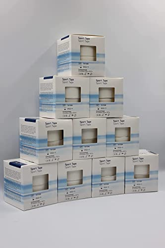 Asiamed Sport Tape – Bande adhésive pour bandages 3,8 cm x 13,7 m – 20 pcs – Viscose naturelle