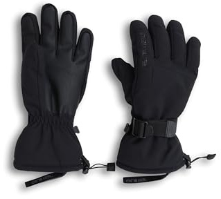 Animal Flow Womens Snow Gloves - Waterproof with PrimaLoft® Gold Insulation & Adjustable cuffs - Best for Spring Summer, Skiing & Outdoors Jet Black L