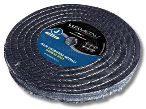 Lux Metal Disque Polissage Moyen Doux 250 mm Coton Jeans Robuste Roue Pour Polisser Miroir Métaux En Acier Inoxydable Disques Polissage Meuleuse En Laiton Cuivre Fer Marbre