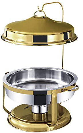 Chafing Dish Buffet Set - Gold Stainless Steel Buffet Servers For Parties, Food Warmers, With Water Trays & Food Pans
