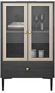 Weinschrank Weinschrank, Wohnzimmer, einfache Glasschublade, Barschrank, Anrichte, leichtes, luxuriöses kleines Weinlagerregal mit Schubladen Ein Schrank zur Aufbewahrung alkoholischer Getränk(Size:S)
